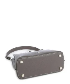 Farah M Beuteltasche genarbtes Rindsleder taupe