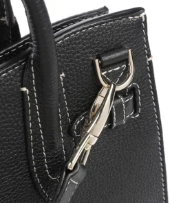 Farah M Handtasche genarbtes Rindsleder schwarz