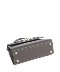 Farah S Handtasche genarbtes Rindsleder taupe