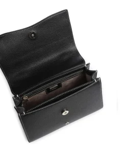 Farah S Handtasche genarbtes Rindsleder schwarz