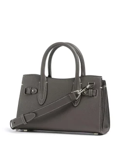 Farah S Handtasche genarbtes Rindsleder taupe