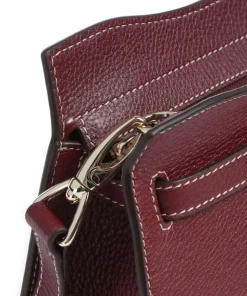 Farah S Umhängetasche genarbtes Rindsleder wein