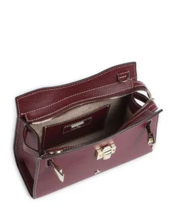 Farah S Umhängetasche genarbtes Rindsleder wein