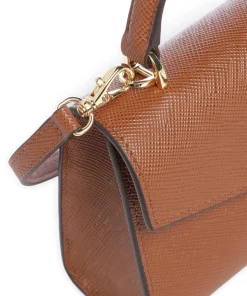Farrah Small Handtasche genarbtes Leder braun