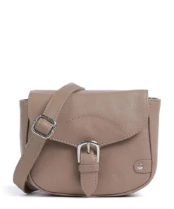 Fashion Favorites Umhängetasche genarbtes Leder taupe