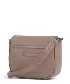 Fashion Favorites Umhängetasche genarbtes Leder taupe