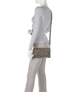 Fashion Favourites Umhängetasche genarbtes Rindsleder braun