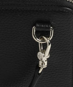 Fashion Geldbörse genarbtes Leder schwarz