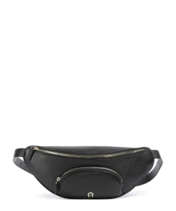 Fashion Gürteltasche genarbtes Rindsleder schwarz