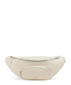 Fashion Gürteltasche genarbtes Rindsleder creme
