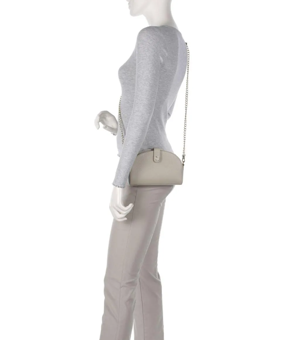 Fashion Handytasche genarbtes Rindsleder grau