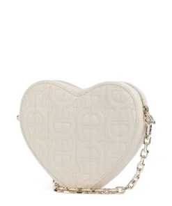 Fashion Umhängetasche fein genarbtes Rindsleder creme