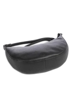 Faye Umhängetasche genarbtes Rindsleder schwarz