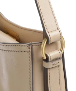 Federica Beuteltasche fein genarbtes Rindsleder beige