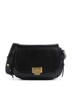 Federica Umhängetasche fein genarbtes Rindsleder schwarz