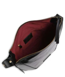 Fedora Schultertasche fein genarbtes Rindsleder schwarz