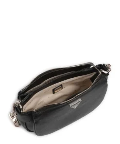 Fedora Schultertasche Lederimitat schwarz