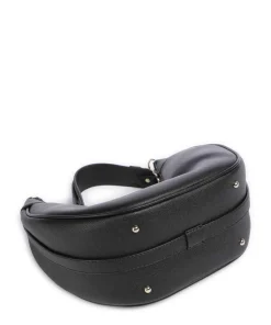 Fedora Schultertasche Lederimitat schwarz