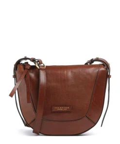 Fedora Umhängetasche fein genarbtes Rindsleder braun