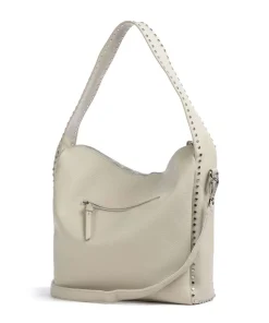 Feel Wild Beuteltasche genarbtes Leder stein