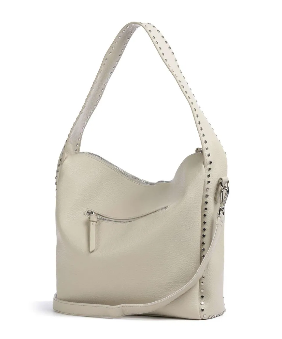 Feel Wild Beuteltasche genarbtes Leder stein