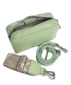 Feeling Good Umhängetasche genarbtes Leder grün