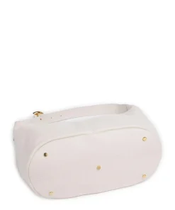 Fernanda Beuteltasche genarbtes Rindsleder weiß