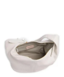 Fernanda Beuteltasche genarbtes Rindsleder weiß