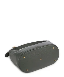 Fernanda Beuteltasche genarbtes Rindsleder dunkelgrün