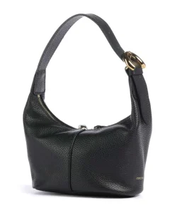 Fernanda Schultertasche genarbtes Leder schwarz