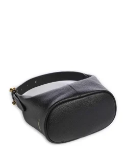 Fernanda Schultertasche genarbtes Leder schwarz