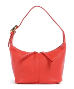 Fernanda Schultertasche genarbtes Leder rot