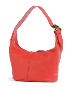 Fernanda Schultertasche genarbtes Leder rot