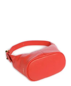 Fernanda Schultertasche genarbtes Leder rot