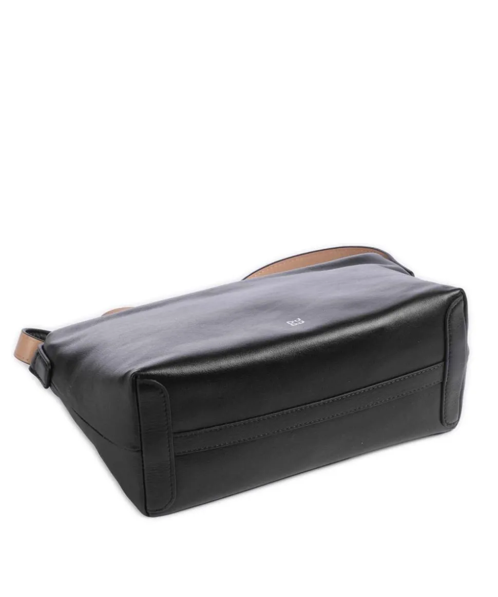 Fiji Umhängetasche fein genarbtes Kalbsleder schwarz