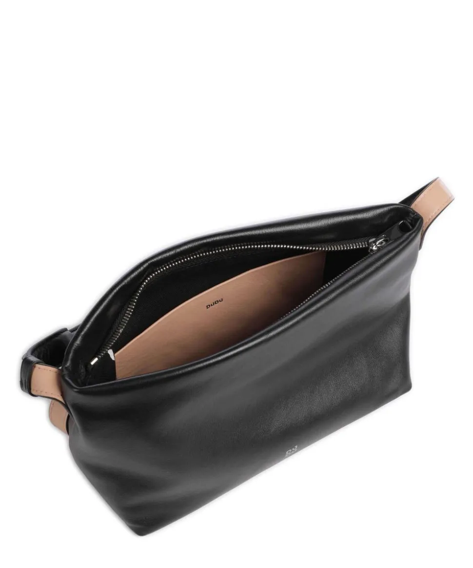 Fiji Umhängetasche fein genarbtes Kalbsleder schwarz