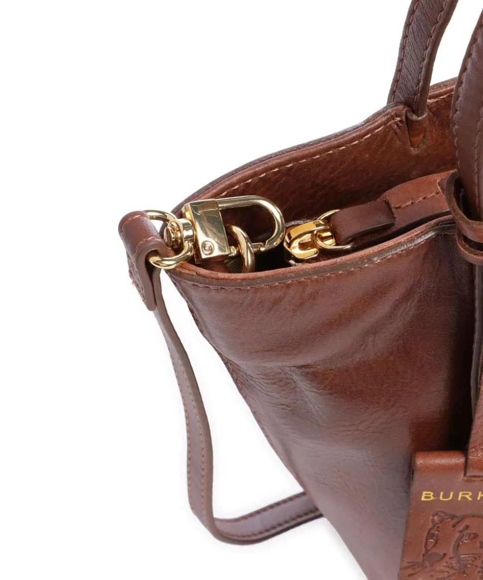 Fine Florence Umhängetasche fein genarbtes Leder braun