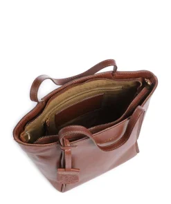 Fine Florence Umhängetasche fein genarbtes Leder braun