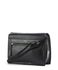 Fine Florence Umhängetasche genarbtes Leder schwarz