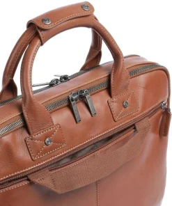 Firenze Aktentasche 15″ genarbtes Leder hellbraun