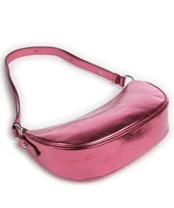 Firenze Fashion Schultertasche genarbtes Rindsleder pink