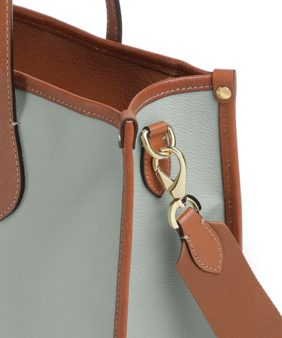 Firenze Shopper Lederimitat grünblau