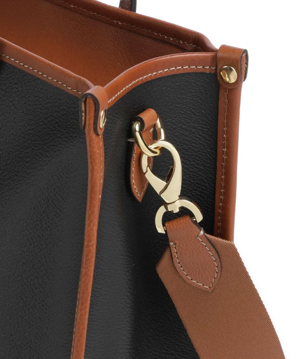 Firenze Shopper Lederimitat schwarz