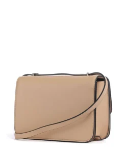 Flap Re Umhängetasche Lederimitat beige