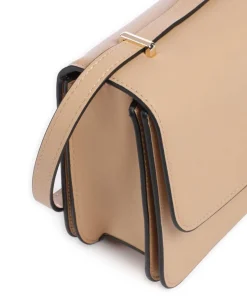 Flap Re Umhängetasche Lederimitat beige