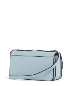 Flap Re Umhängetasche Lederimitat hellblau