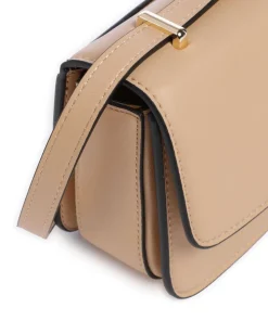 Flap Re Umhängetasche Lederimitat beige