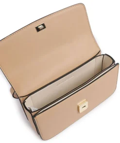 Flap Re Umhängetasche Lederimitat beige