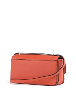 Flap Re Umhängetasche Lederimitat orange