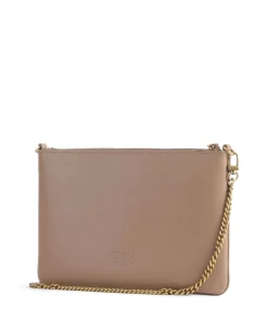 Flat Classic Umhängetasche fein genarbtes Rindsleder braun